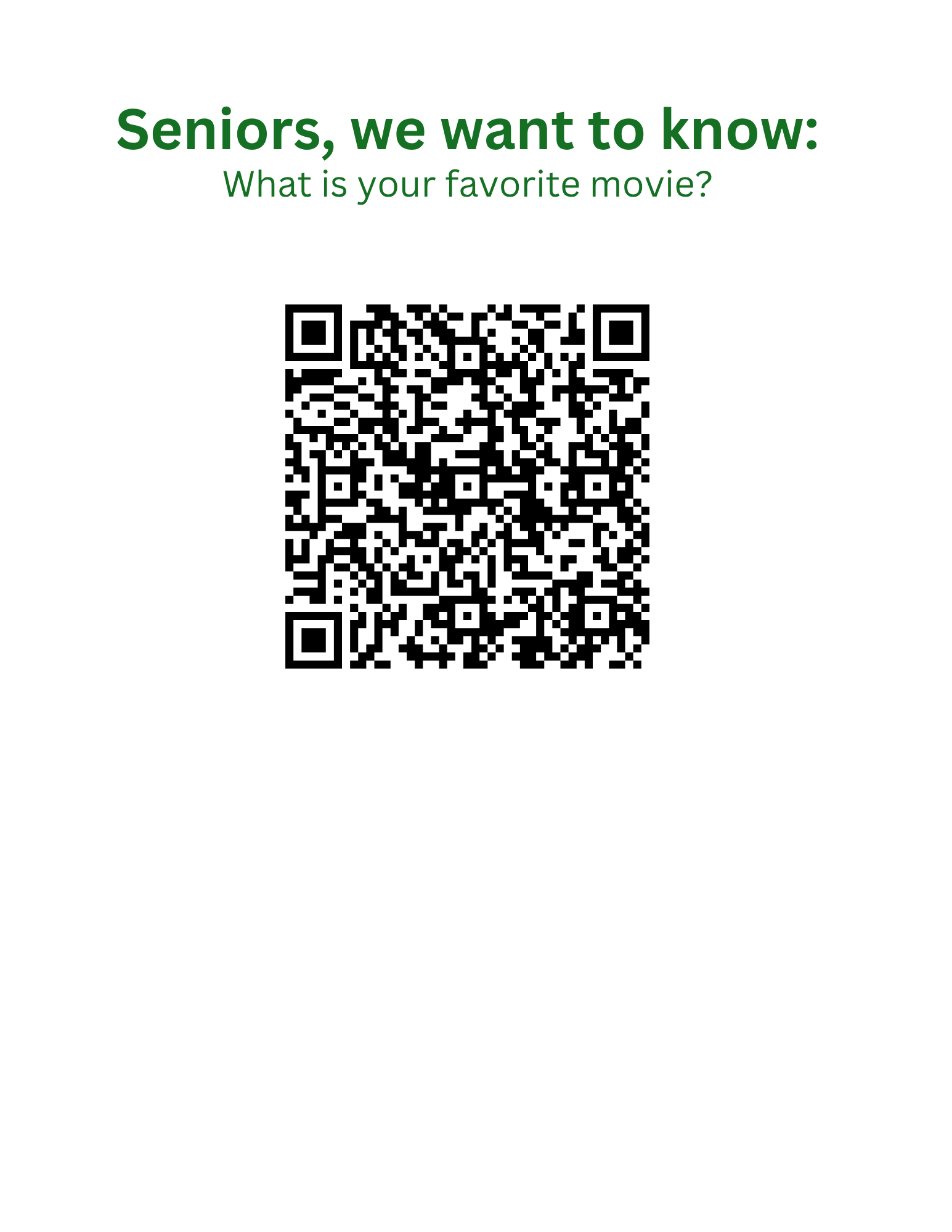 Picture 1 for Senior Movie Survey